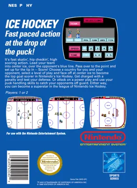 Ice Hockey (USA) box cover back